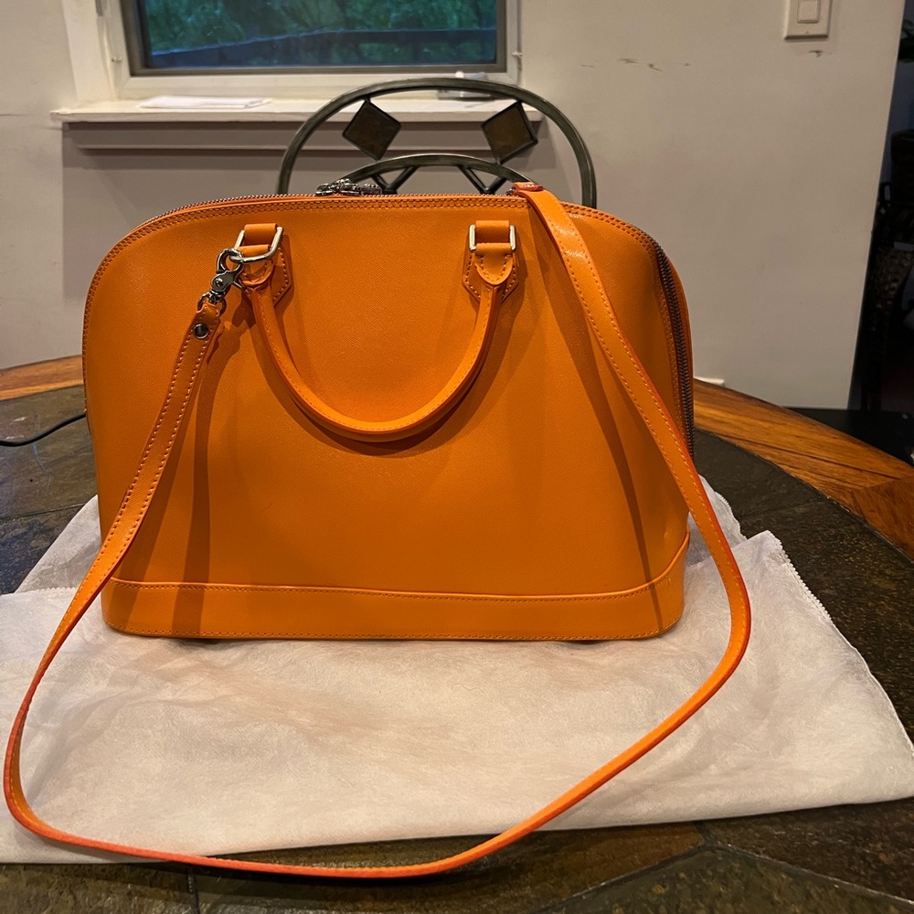 Pulicati Orange Leather Handbag